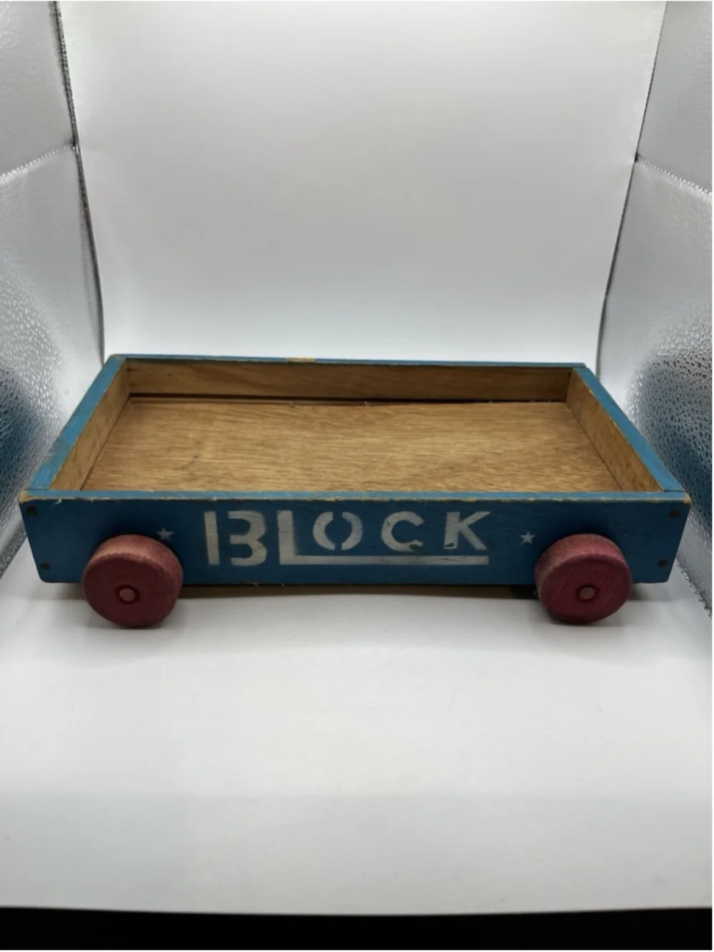 Vintage Wood Block Wagon Toy Disney? SEE ALL HARD TO FIND